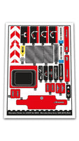Lego Stickersatz 42043 Red Version
