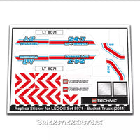 Lego Sticker Satz für Set 8071