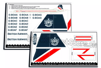 Alternative Sticker für LEGO® Set 10318 – Concorde (Version 03, British Airways 1985–1997)