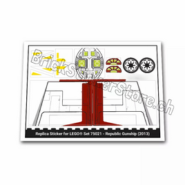 Ersatzsticker für LEGO® Set 75021 – Republic Gunship