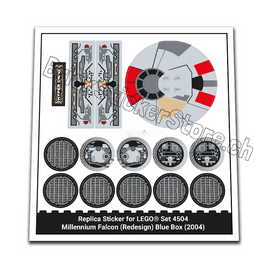 Ersatzsticker für LEGO® Set 4504 – Millennium Falcon (Redesign, Blue Box)