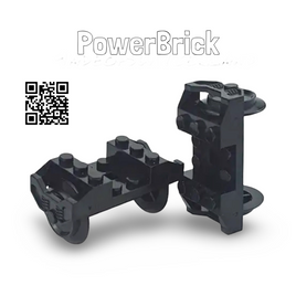 PowerBrick Zugachsen mit Rädern – 2 Stück – Kompatibel mit LEGO®